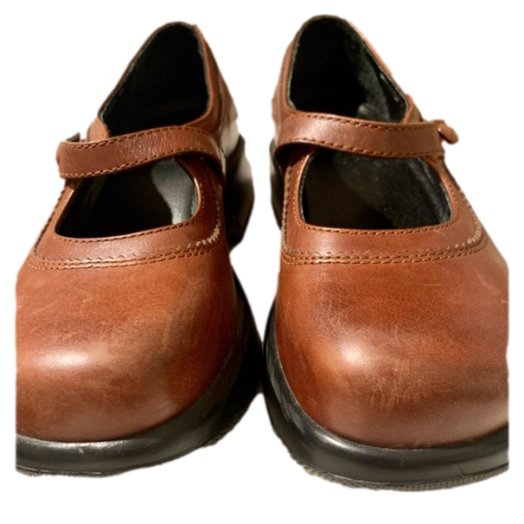 Dansko EUC Platform Leather Mary Janes Brown Clogs Shoes Eu Size 39 US 8 1/2 -9 - Picture 8 of 14